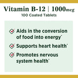 Nature's Bounty tabletas B12 1000 mcg empaque externo visible