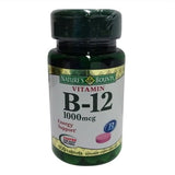 Nature's Bounty tabletas B12 1000 mcg frasco frontal para energía diaria
