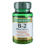 Nature's Bounty Vitamina B-2 100 mg en comprimidos recubiertos para energía diaria.