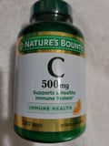 Nature's Bounty Vitamina C 500 mg, etiqueta destacada, antioxidante para la salud diaria