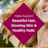 Nature's Bounty Hair Skin Nails: vitamina C y biotina para apoyar la estructura.