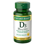 Nature's Bounty Vitamina D3 1000 cápsulas suaves para apoyo diario
