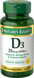 Nature's Bounty Vitamina D3: cápsulas blandas en botella para apoyo inmune