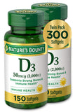 Nature's Bounty Vitamina D3 cápsulas suaves: botella visible para apoyo al sistema inmunológico.