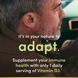 Nature's Bounty Vitamina D3, frente de envase para toma diaria conveniente.