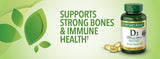 Nature's Bounty Vitamina D3 para fortalecer huesos y apoyo al sistema inmune