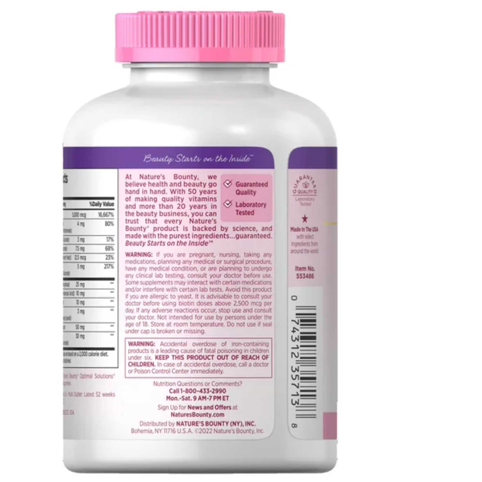 Nature's Bounty vitaminas B y antioxidantes aporte para energía diaria