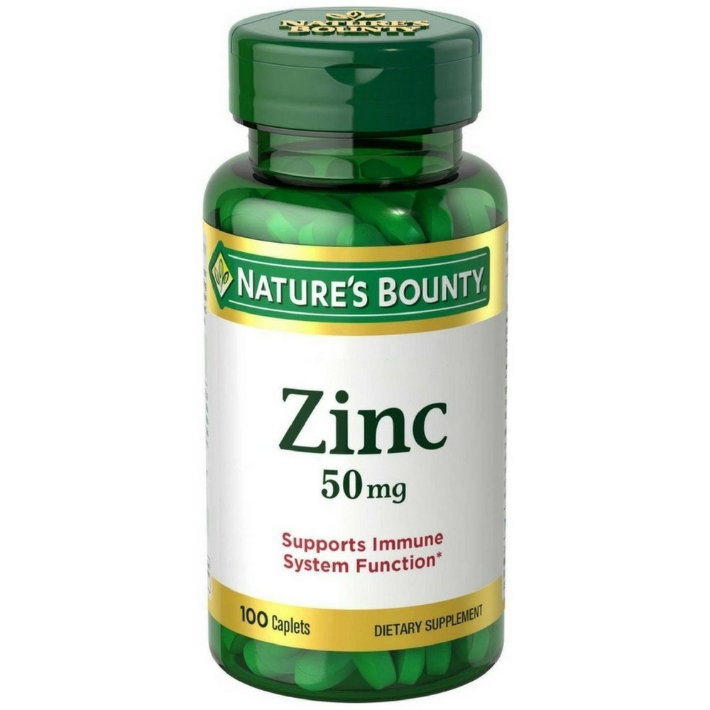 Nature's Bounty Zinc 50 mg caplets: soporte inmune y salud de la piel