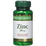 Nature's Bounty Zinc 50 mg, botella de 100 comprimidos lista para usar