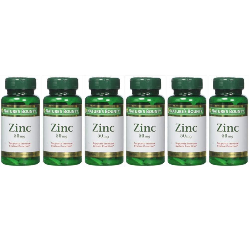 Nature's Bounty Zinc 50 mg, etiqueta visible para identificar el contenido