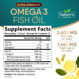 Nature's Choice Omega-3 etiqueta frontal, información clara para decidir.