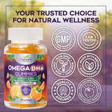 Nature's Choice Omega 3 gomitas sabor naranja que invita a consumirlas