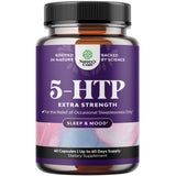 Natures Craft 5HTP cápsulas 100mg en botella para apoyo al sueño.