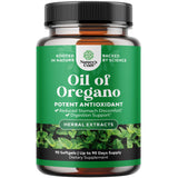 Cápsulas suaves de aceite de orégano Natures Craft para apoyo digestivo suave.