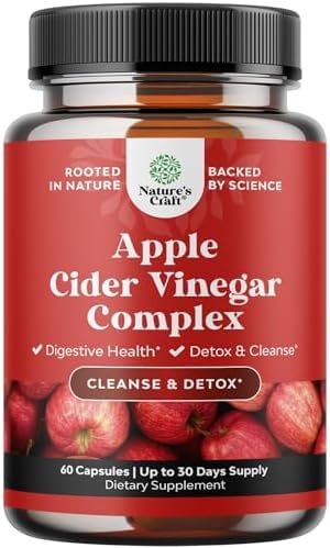 Cápsulas ACV Natures Craft con sidra de manzana para detox diario