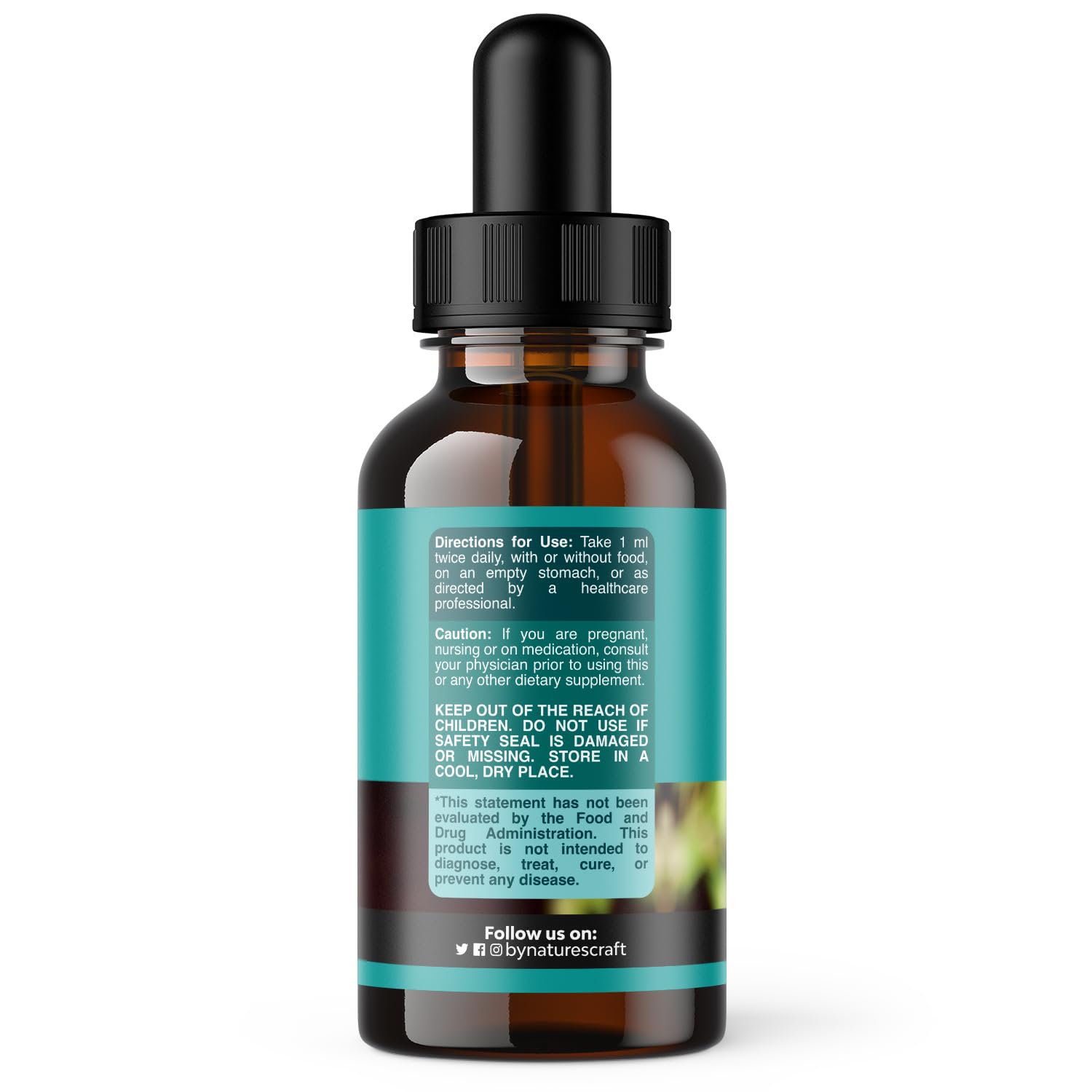Etiqueta de cardo mariano Natures Craft muestra ingredientes clave para apoyo antioxidante.