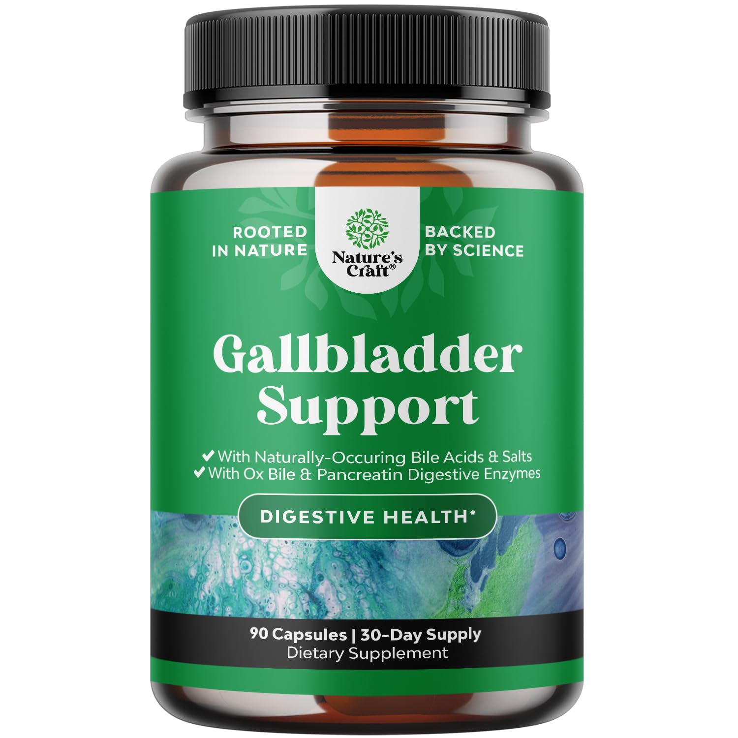 Natures Craft Apoyo Vesícula Biliar, cápsulas con bilis de buey para una digestión más suave