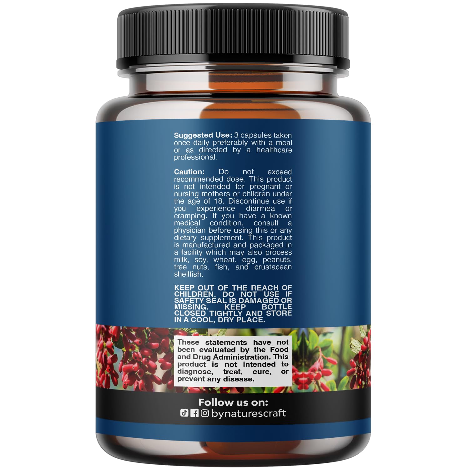 Natures Craft Balancing Berberine, cápsulas, conveniente refuerzo antioxidante diario.