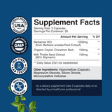 Natures Craft Balancing Berberine con extracto de cardo mariano, soporte para el bienestar general.