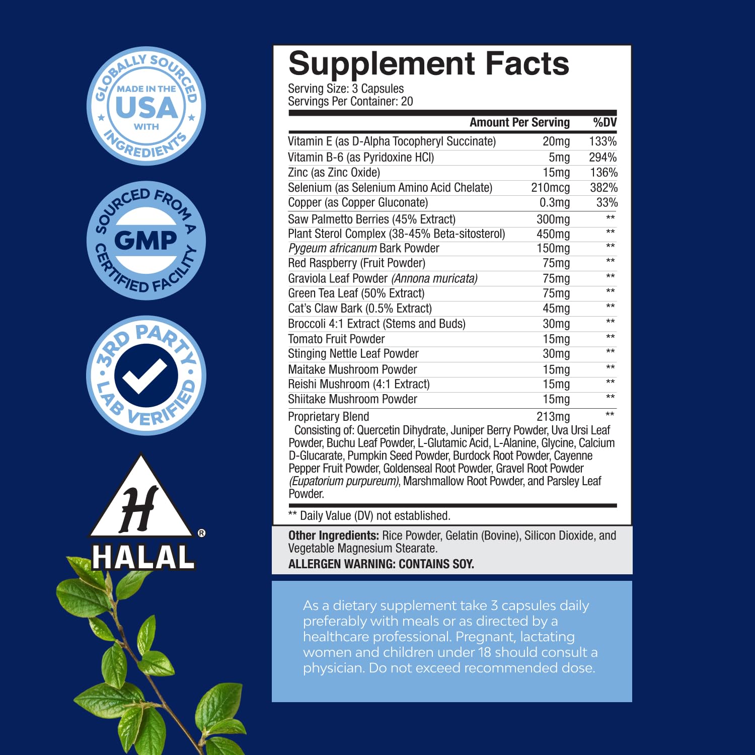 Natures Craft Beta Sitosterol: cápsulas con beneficios vegetales para uso diario.