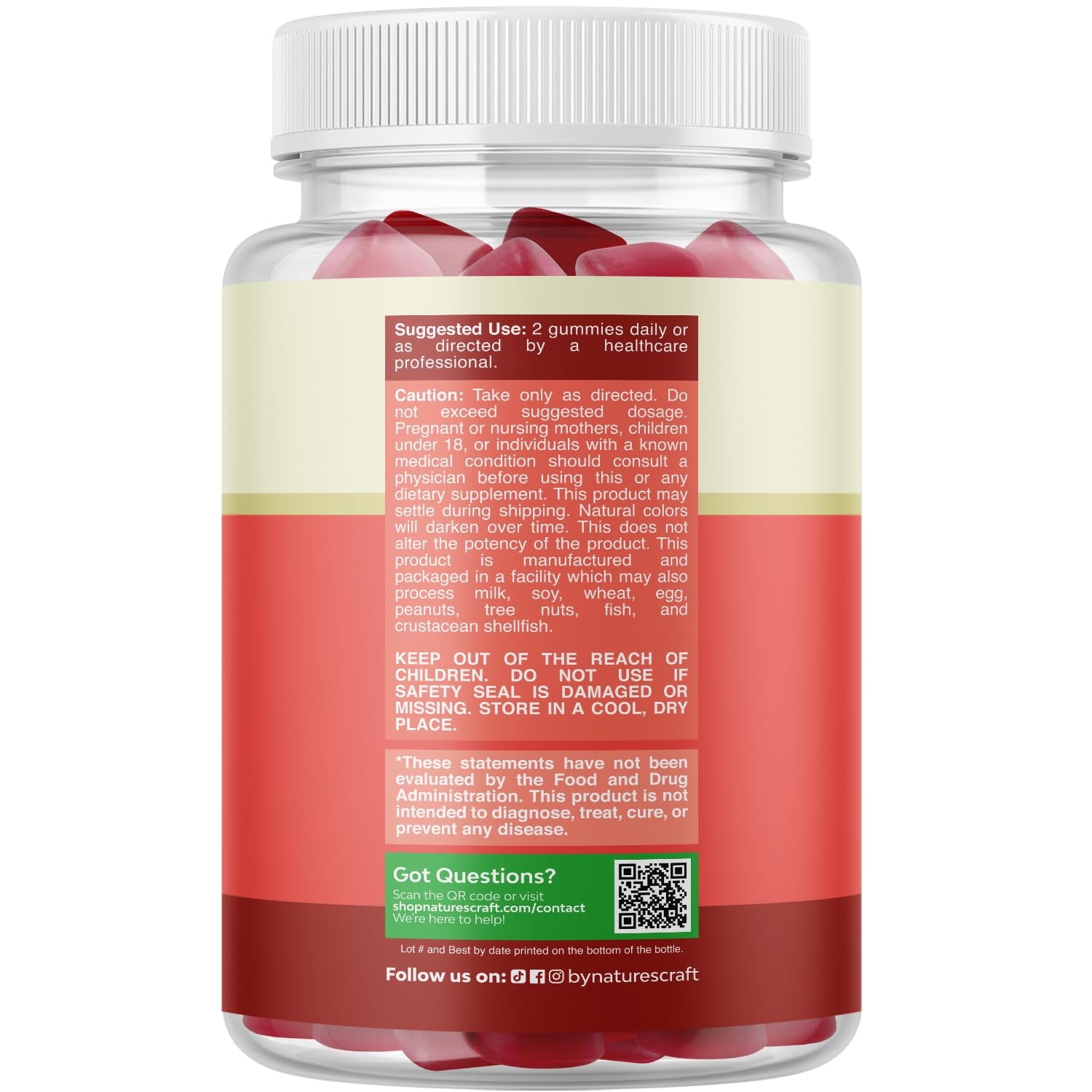 Natures Craft Biotina Gominolas uñas fortalecidas para crecimiento
