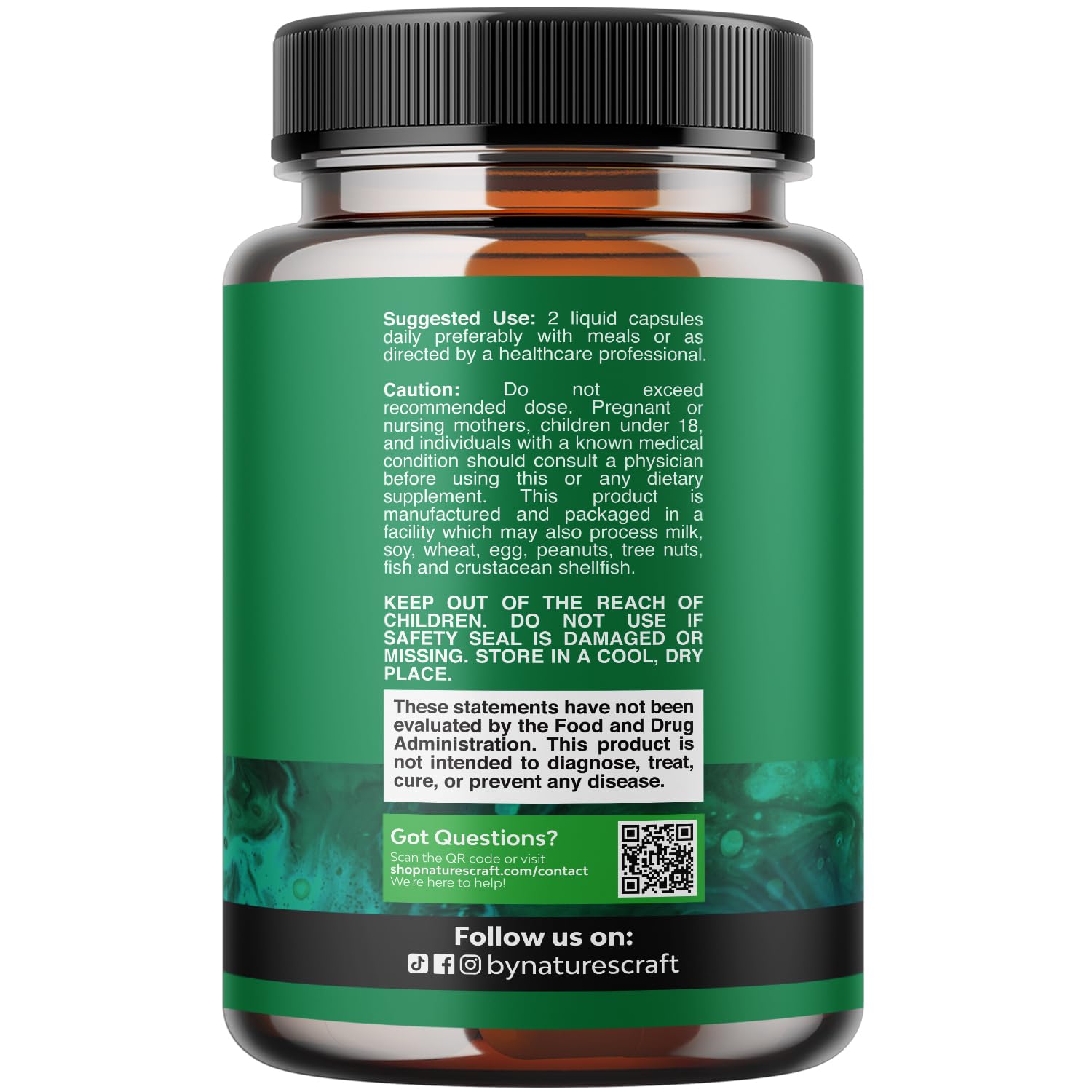 Natures Craft cápsulas de aceite de cáñamo, absorción alta para comodidad diaria