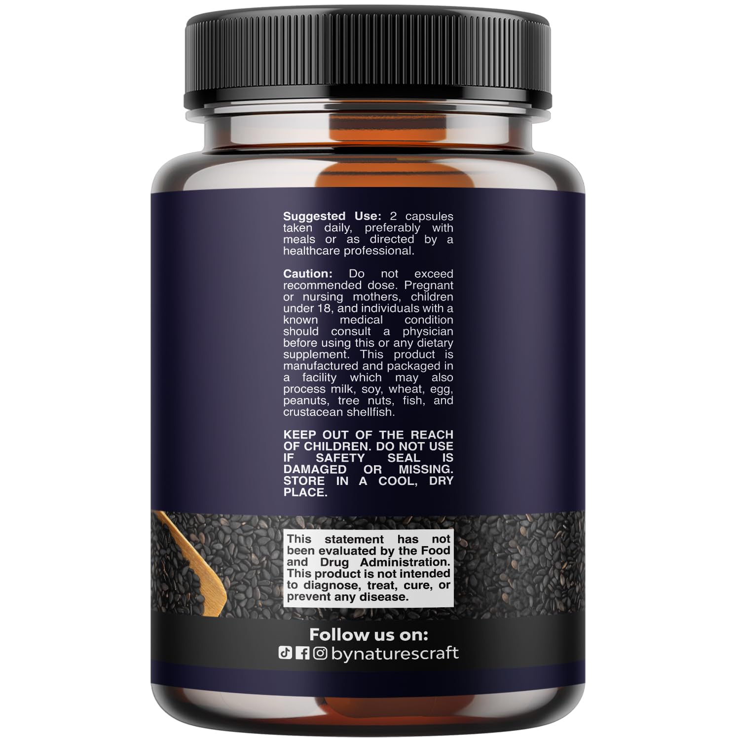Natures Craft cápsulas de aceite de semilla negra para cabello saludable