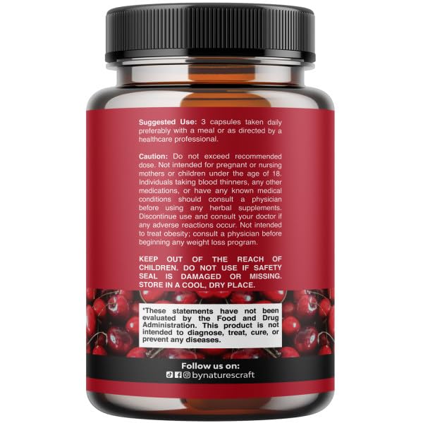 Natures Craft cápsulas de cereza tart dentro de la botella, uso diario para bienestar