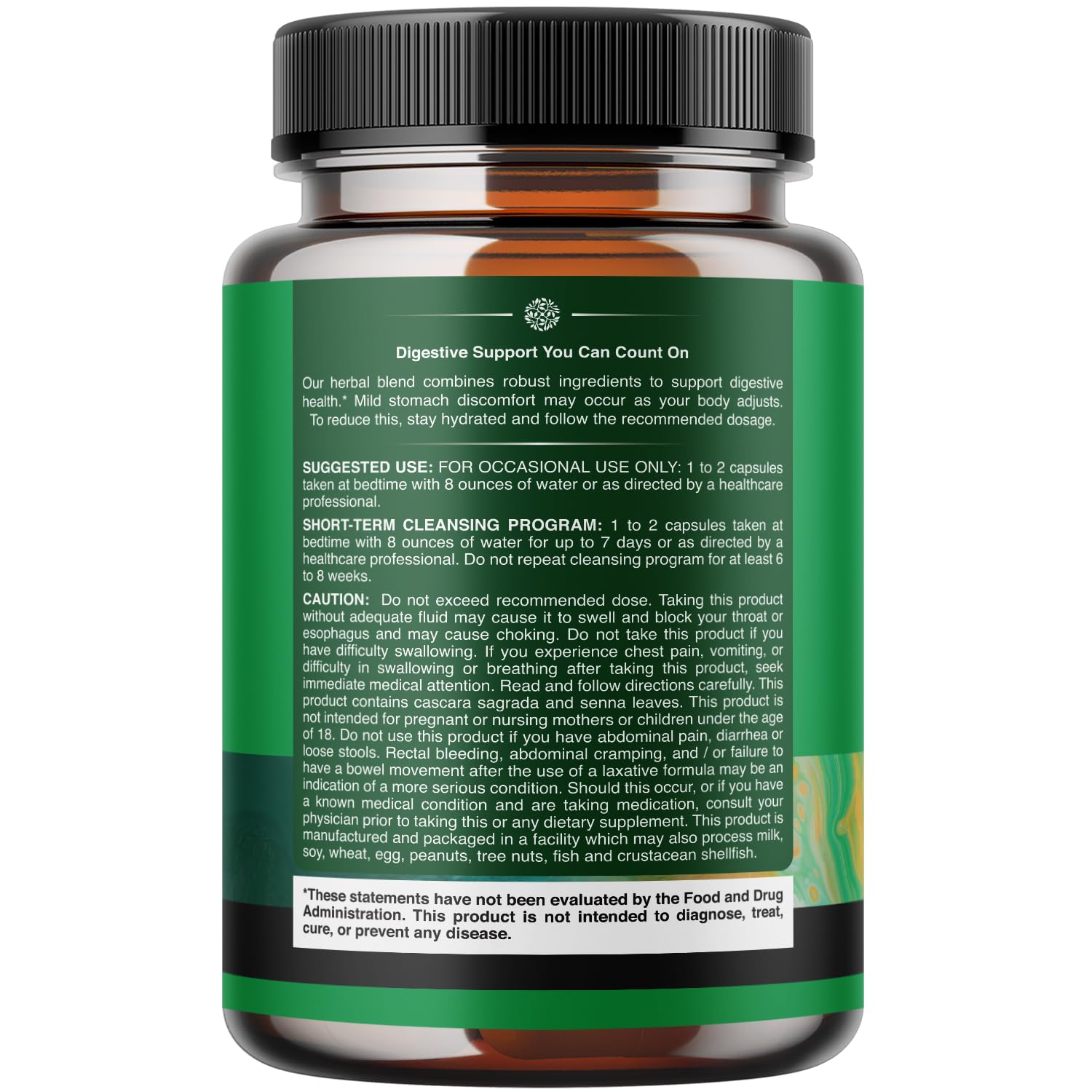 Natures Craft cápsulas laxantes herbal con psyllium – apoyo de fibra para la digestión.