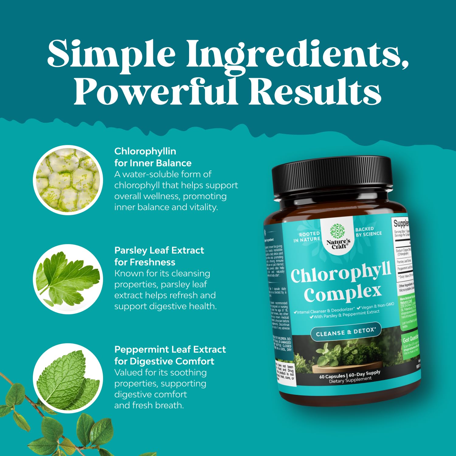 Natures Craft cápsulas sin GMO para opción natural y consciente