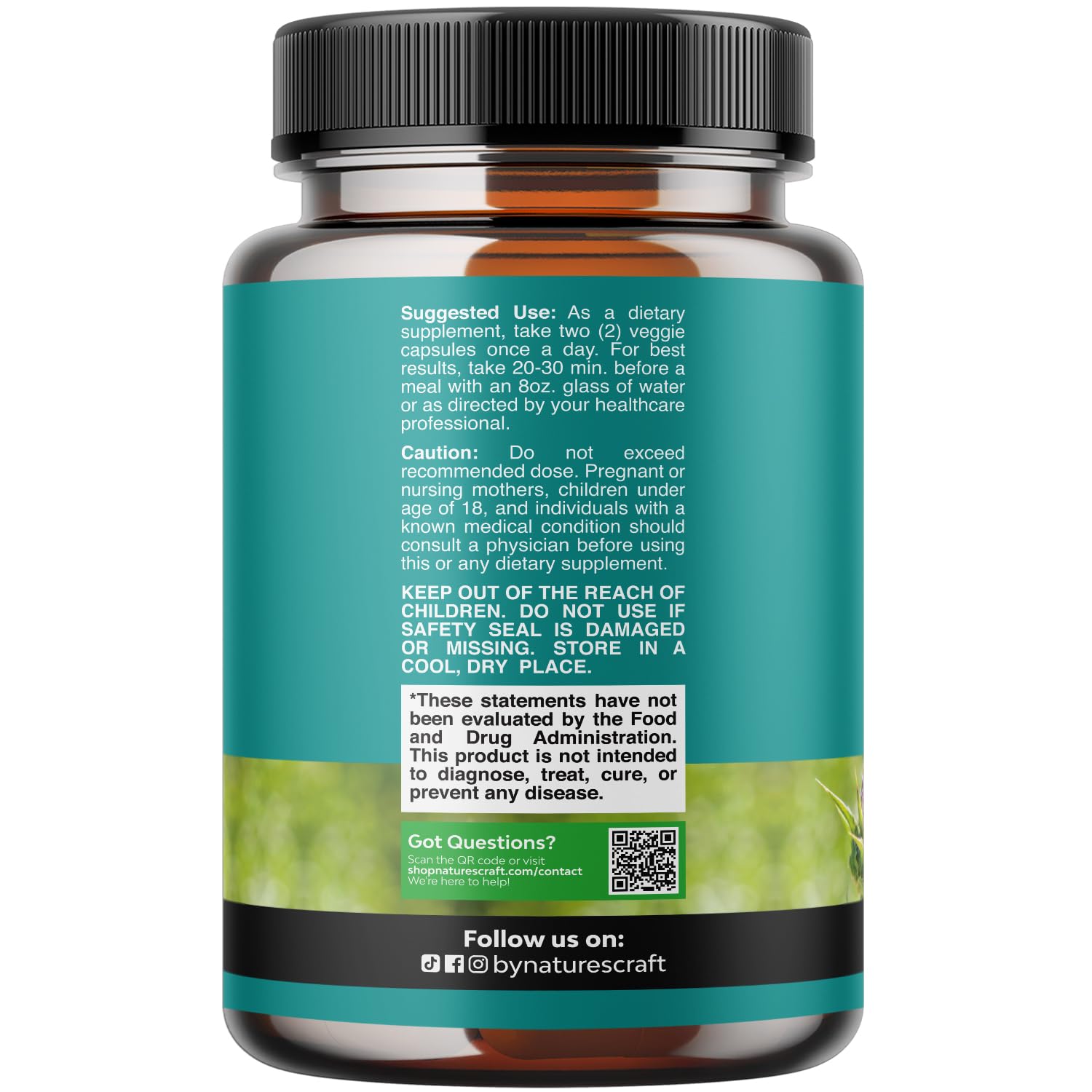 Natures Craft Cardo Mariano cápsulas: complejo herbal para salud hepática.