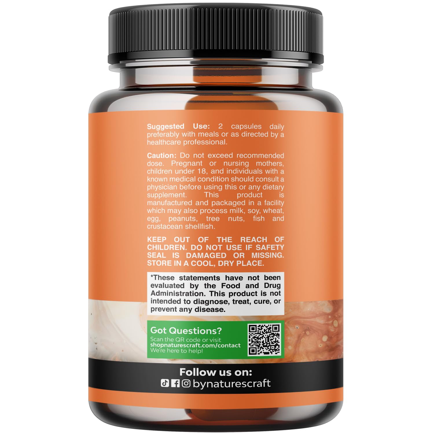 Natures Craft Tiroides, cápsulas destacadas, conveniente consumo diario.