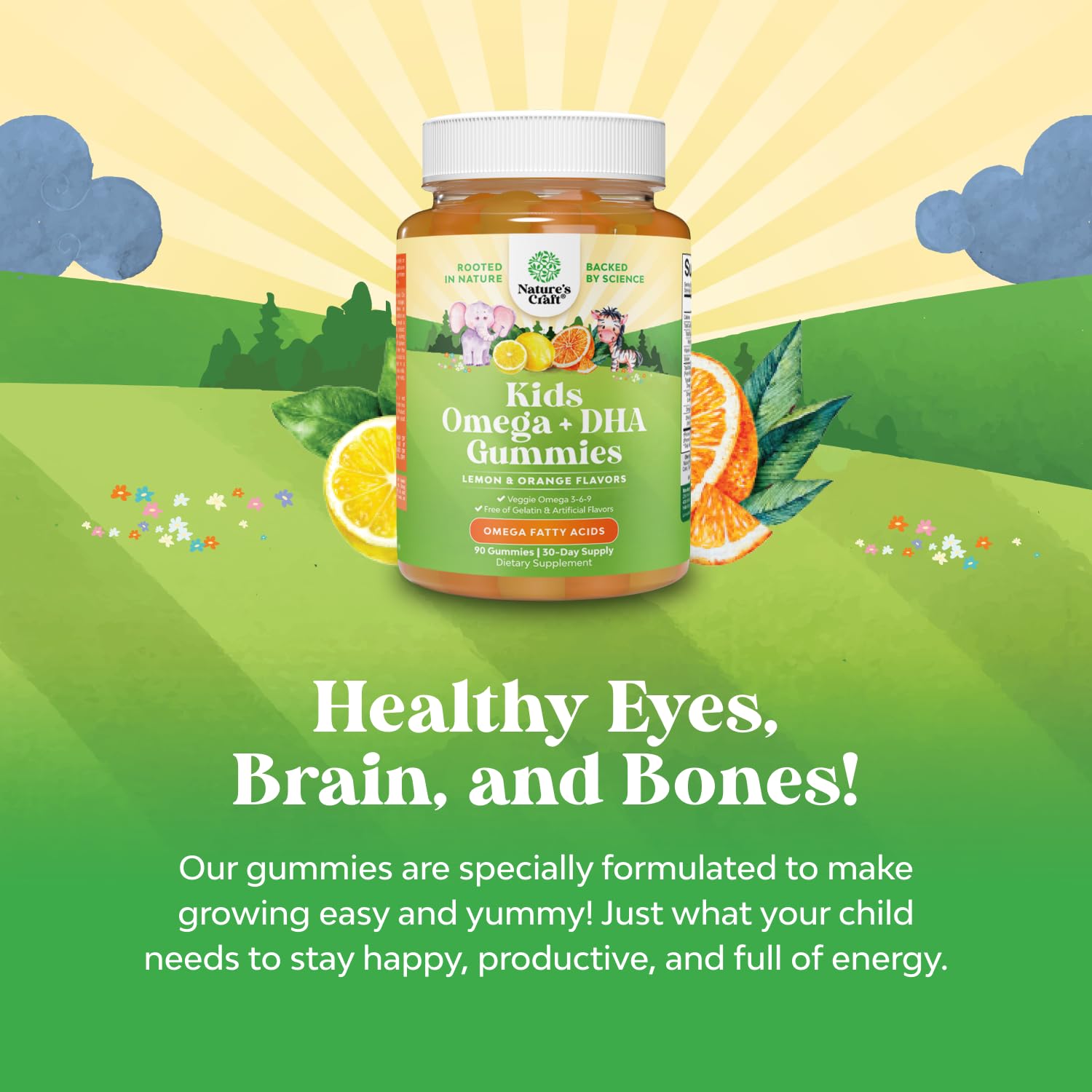 Natures Craft DHA para visión y desarrollo cerebral en niños