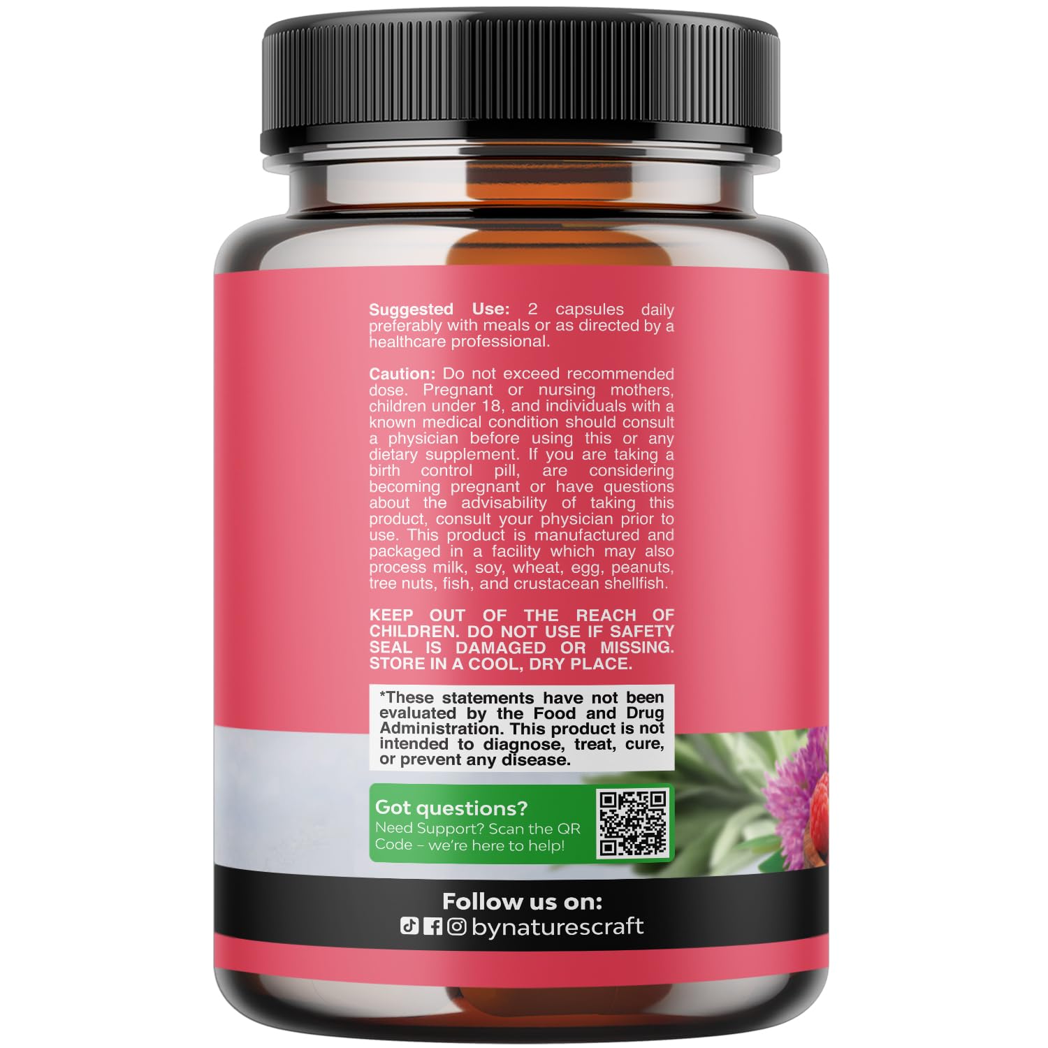 Natures Craft dong quai, ingrediente herbal para apoyo suave durante la menopausia.