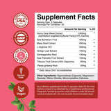 Etiqueta de Natures Craft revela ingredientes para equilibrio hormonal.