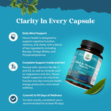Cápsulas herbales de Natures Craft para energía cerebral y concentración