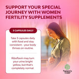 Natures Craft Fertilidad Mujer dosis diaria lista para tomar con comida.