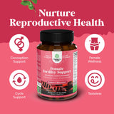 Natures Craft Fertilidad Mujer ingredientes clave: inositol, ácido fólico y B.