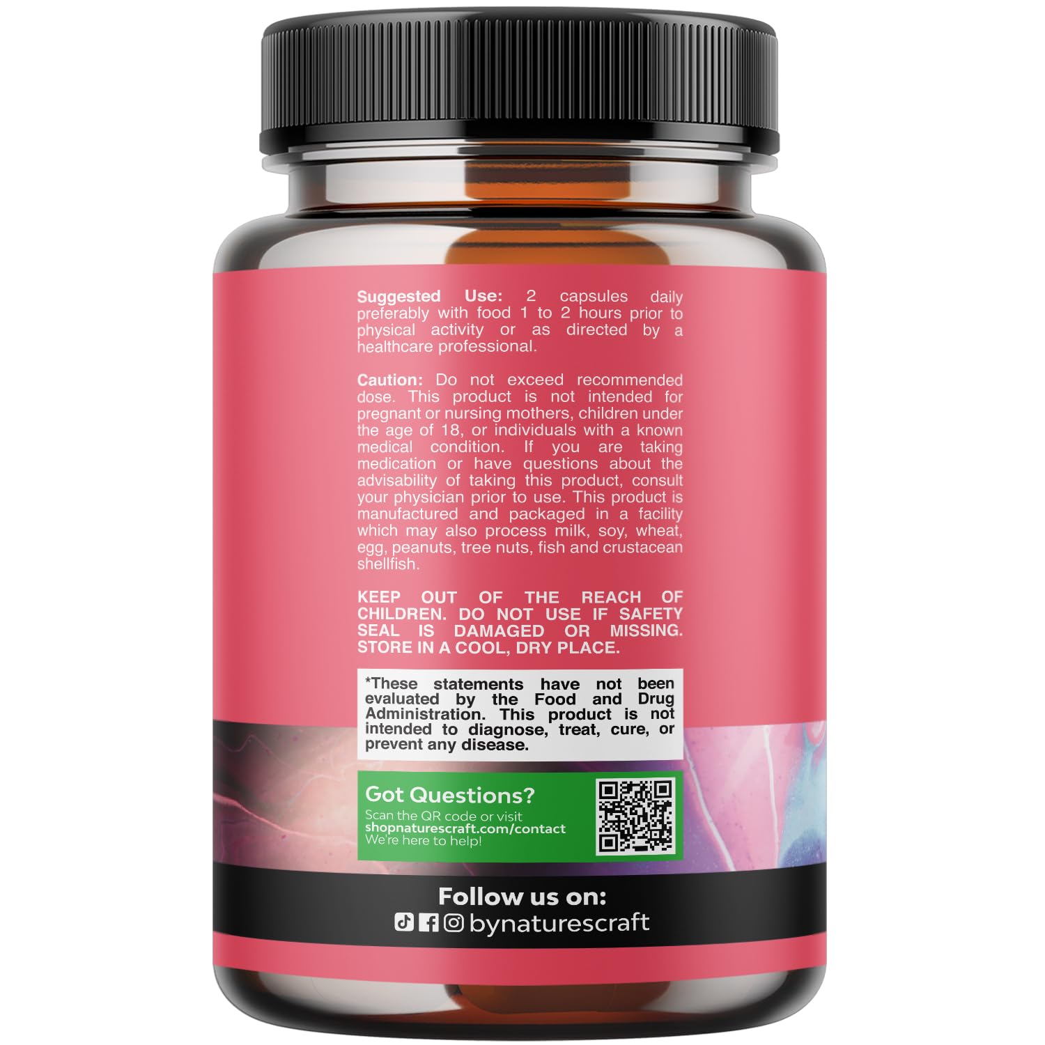 Botella G-Curve de Natures Craft para consumo diario.
