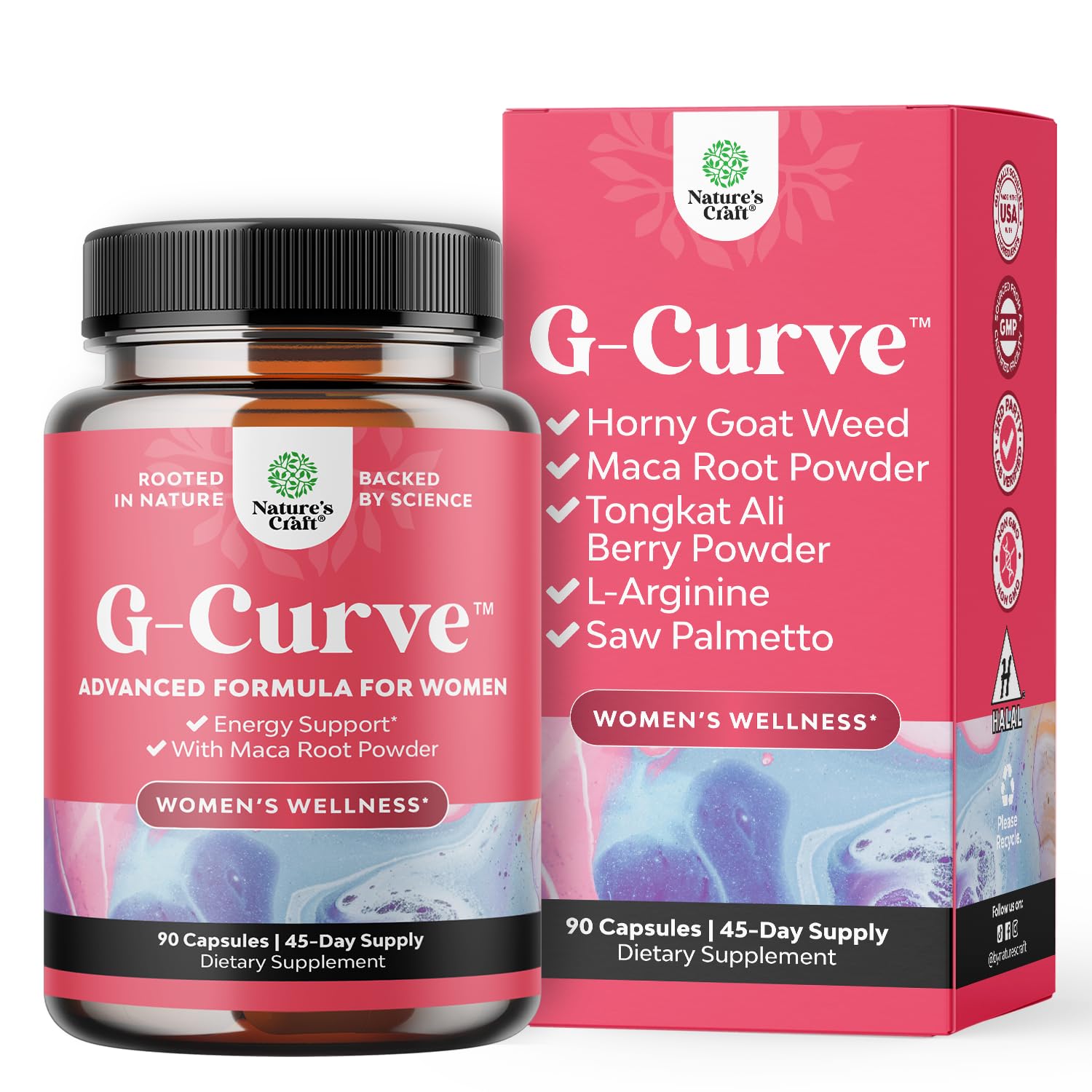 G-Curve cápsulas de Natures Craft: apoyo a curvas definidas para realzar la silueta.