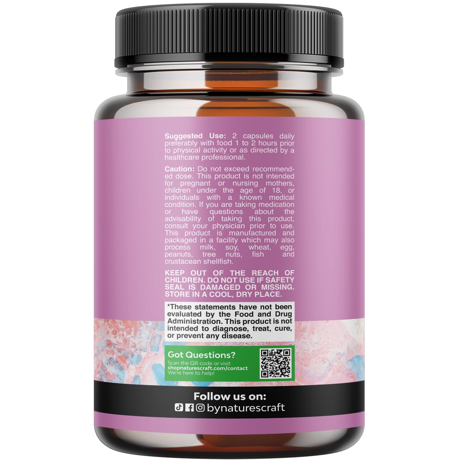 Etiqueta frontal de G-Curve con fórmula herbal para realzar curvas.