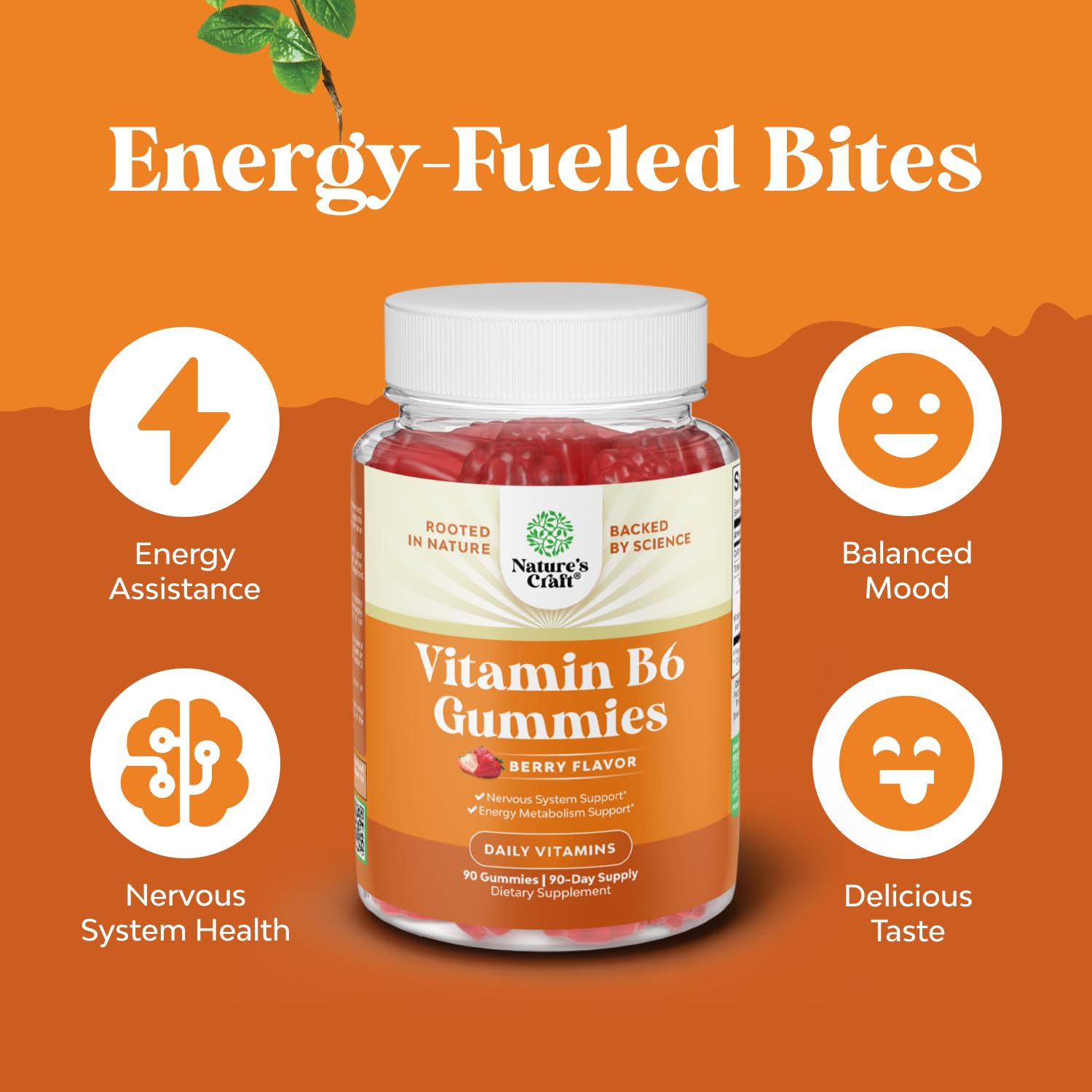 Nature's Craft gomitas B6 mejora bienestar mental y claridad
