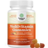 Gomitas multivitamínicas Natures Craft en bote para energía sostenida.