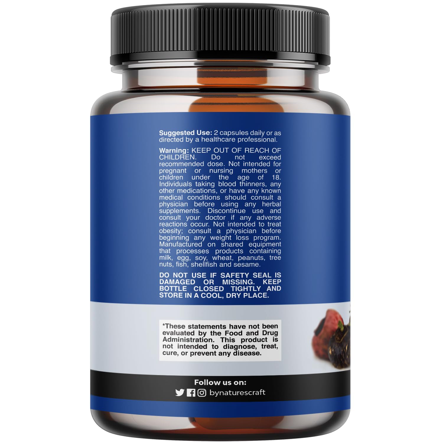 Natures Craft mezcla herbal con maca negra para bienestar potencial.