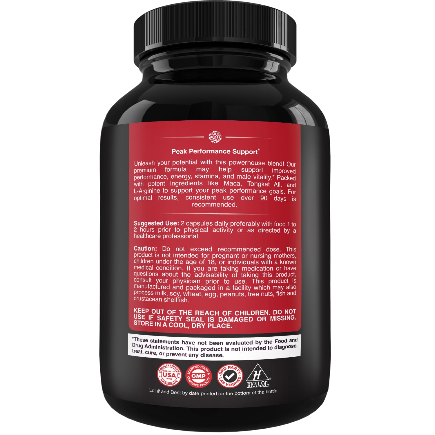 Natures Craft ingredientes herbales, fórmula de testosterona natural