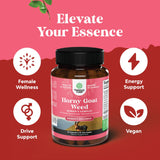 Ingredientes maca y tribulus en Natures Craft para bienestar femenino.