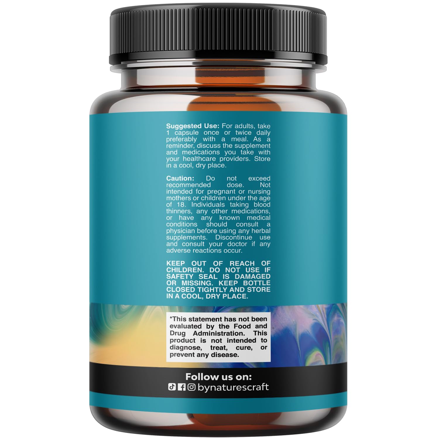 Natures Craft L-Tirosina 500mg, cápsulas enfocadas en mejorar la concentración diaria.