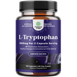 Botella de Natures Craft L-Tryptophan cápsulas, promueve relajación natural y sueño saludable