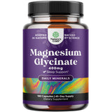Natures Craft magnesio glicinato 400 mg cápsulas veganas para sueño y relajación.