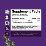 Natures Craft magnesio glicinato 500mg, dosis diaria para energía y calma.